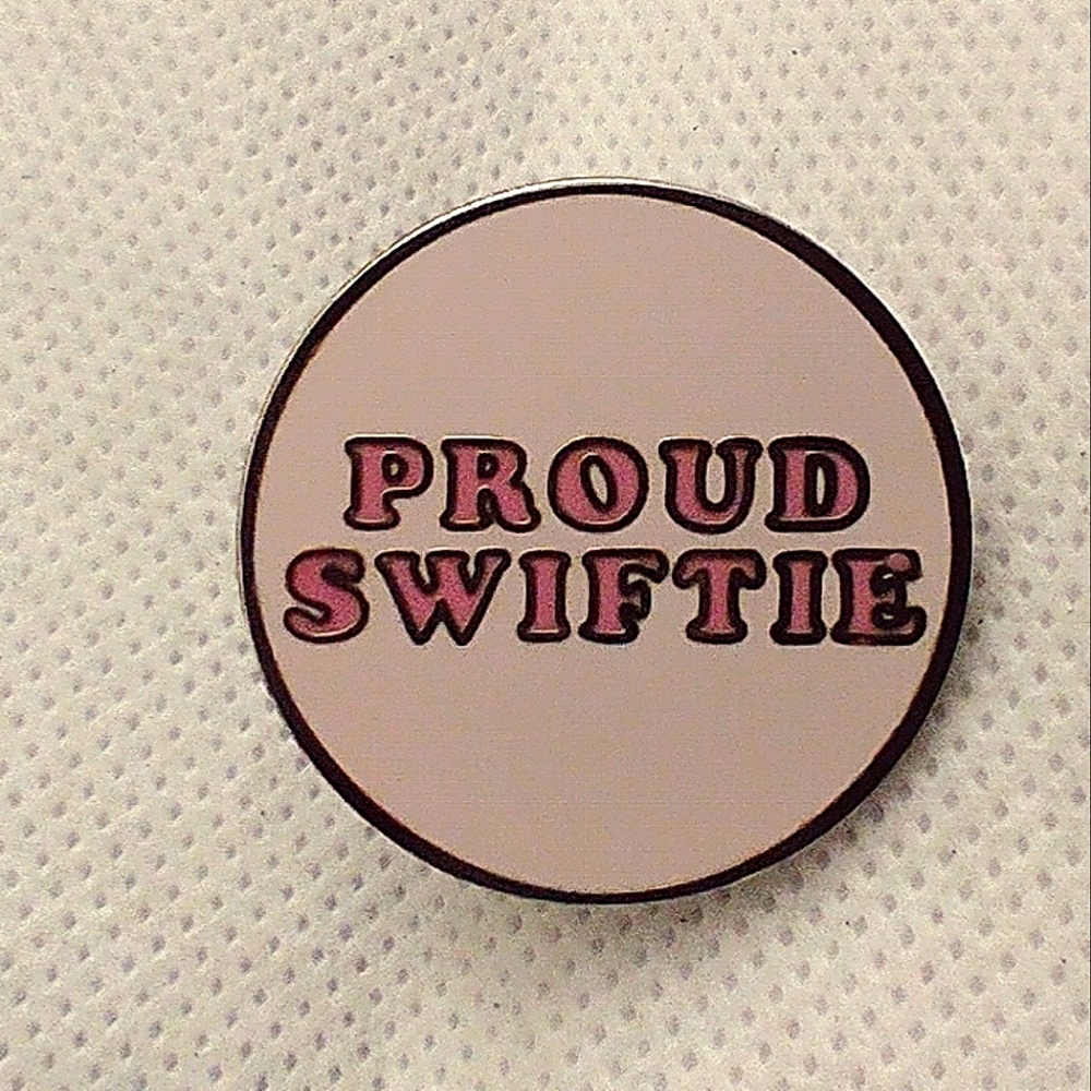 🧁 3/$30 Proud Swiftie Pink Taylor Swift Enamel Pin NEW